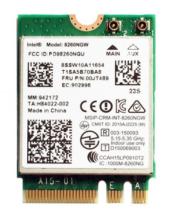 00JT489 - Lenovo Wireless LAN Card for ThinkPad T470 Laptop