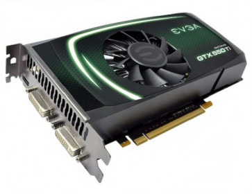 01G-P3-1556-KR - EVGA GeForce GTX 550 Ti 1GB GDDR5 192-Bit PCI Express x16 2.0 2 x DVI/ mini-HDMI SLI Ready/ Supported Video Graphics Card