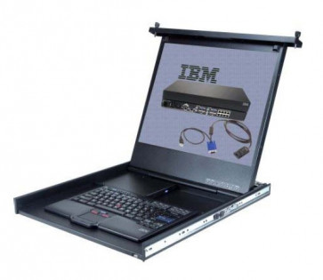 172317X - IBM 1U 17-inch Flat Panel Console Kit with Keyboard Mouse and Rails