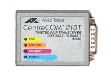 210TX - Allied Telesis CentreCom IEEE 802.3 10Base-T MAU RJ45 to AUI Twisted Pair Transceiver