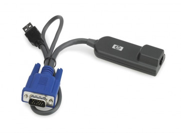 336047-B21 - HP USB Interface KVM Adapter Video/USB extender 1 x Type A Male 1 x HD-15 Male 1 x RJ-45 Female