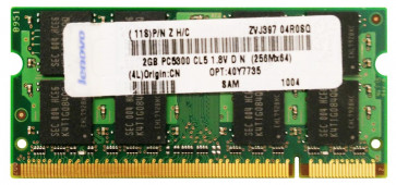 40Y7735 - Lenovo 2GB DDR2-667MHz PC2-5300 non-ECC Unbuffered CL5 200-Pin SoDimm 1.8V Memory Module