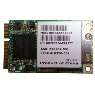 416376-001 - HP Mini PCI-Express 54G WiFi 802.11b/g High-Speed Embedded Wireless LAN (WLAN) Network Interface Card for Pavilion DV2000 Series