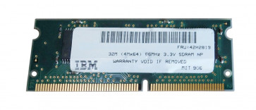 42H2819 - IBM 32MB 66MHz PC66 non-ECC Unbuffered CL2 144-pin SoDimm Memory Module