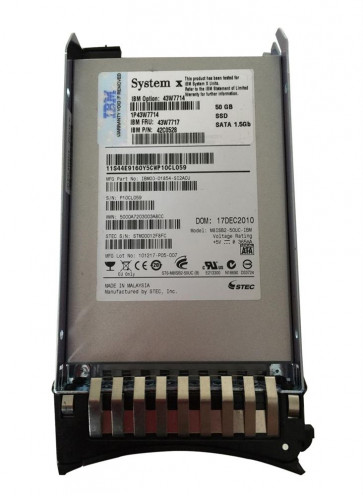 43W771408 - IBM 50GB SATA 1.5Gbps Hot Swap 2.5-inch Internal Solid State Drive