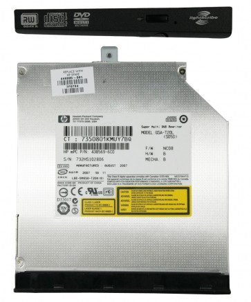448005-001 - HP 8x DVD+R/RW Super Multi Double-Layer Dual Format LightScribe IDE Optical Drive for DV9000 Series Notebooks