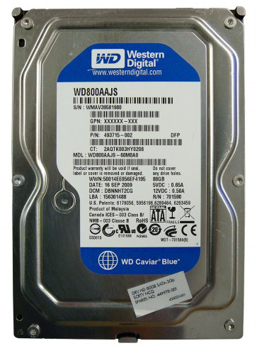 449978-001 - HP 80GB 7200RPM SATA 3GB/s 3.5-inch Hard Drive