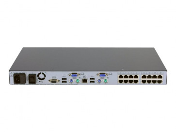 517691-001 - HP 0x2x16-Port Analog KVM Server Console Switch PS/2 RJ-45 G2 1U 2 Local Users Stackable