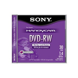 5DMW30L2H - Sony dvd-RW Media - 1.4GB - 5 Pack