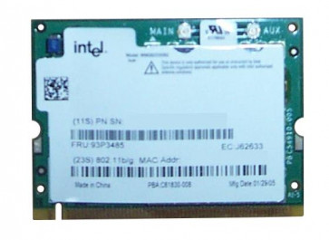 93P3485 - IBM Intel PRO Wireless 2200BG Mini-PCI COMMUNICATION Adapter