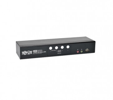 B004-DUA4-HR-K - Tripp Lite 4-Port DVI Dual-Link USB KVM Swtch with Audio and Cables