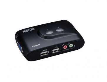 B004-VUA2-K-R - Tripp Lite 2-Port Compact USB KVM Switch with Audio Support