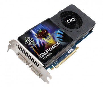 BFGEGTS250512OCE - BFG Tech BFG GeForce GTS 250 512MB 256-Bit GDDR3 PCI Express 2 x16 HDCP Ready SLI Support Video Graphics Card