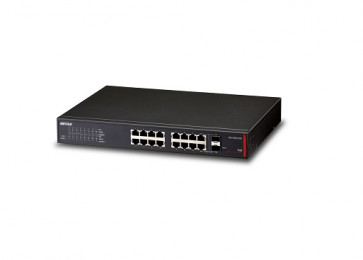BS-GS2016P - Buffalo 16-Port 10/100/1000 (PoE) Managed Gigabit Ethernet Switch
