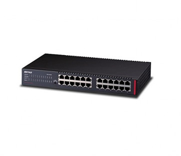 BS-GU2024 - Buffalo 24-Port 10/100/1000Base-TX Gigabit Ethernet Switch Rack-Mountable