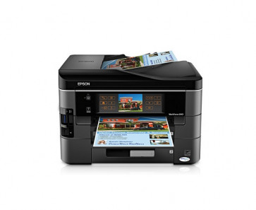 C11CA97201-N - Epson WorkForce 840 Inkjet Multifunction Printer Color Plain Paper Print Desktop Printer Copier Scanner Fax 15 ppm Mono/9.3 ppm Color Pri