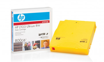 C7973AH - HP LTO-3 Ultrium 400/800GB RW Storage Media non Custom Label Tape Data Cartridge