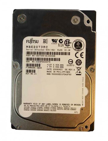 CA07069-B10400DE - Fujitsu Enterprise 73.5GB 15000RPM SAS 6GB/s 16MB Cache 2.5-inch Internal Hard Disk Drive