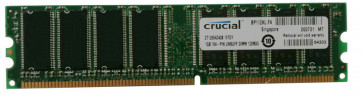 CT12864Z40B.M16TDY - Crucial Technology 1GB DDR-400MHz PC3200 non-ECC Unbuffered CL3 184-Pin DIMM 2.5V Memory Module