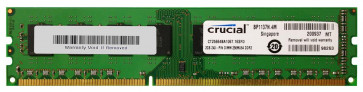 CT25664BA1067 - Crucial Technology 2GB DDR3-1066MHz PC3-8500 non-ECC Unbuffered CL7 240-Pin DIMM 1.35V Low Voltage Memory Module