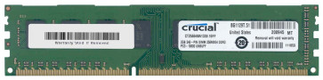 CT25664BA1339.16FF - Crucial Technology 2GB DDR3-1333MHz PC3-10600 non-ECC Unbuffered CL9 240-Pin DIMM 1.35V Low Voltage Dual Rank Memory Module