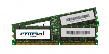 CT518070 - Crucial Technology 4GB Kit (2 X 2GB) DDR-400MHz PC3200 ECC Registered CL3 184-Pin DIMM 2.5V Memory for HP ProLiant BL 45p Server