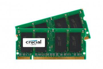 CT540974 - Crucial 2GB Kit (2 x 1GB) DDR2-667MHz PC2-5300 non-ECC Unbuffered CL5 200-Pin SoDIMM Memory Upgrade for Acer TravelMate 2400 Series System