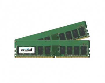 CT8374169 - Crucial 32GB Kit (2 x 16GB) DDR4-2400MHz PC4-19200 ECC Unbuffered CL17 288-Pin DIMM 1.2V Dual Rank Very Low Profile (VLP) Memory upgrade for ASRock E3V5 WS