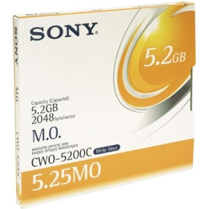 CWO-5200C - Sony 5.25 Magneto Optical Media - WORM - 5.2GB - 8x