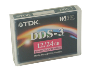 DC4-125 - TDK DC4125 DAT DDS-3 Data Cartridge - DAT DDS-3 - 12GB (Native) / 24GB (Compressed)
