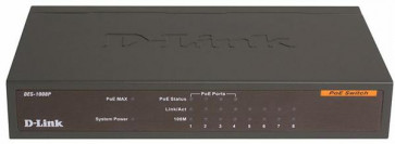 DES-1008PA-A1 - D-Link DES-1008PA 8-Port 10/100 PoE Switch Unmanaged 4 802.3af P (Refurbished)