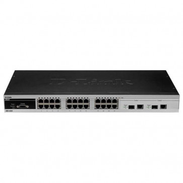 DES-3526 - D-Link 24-Port 10/100Mbps Stackable Layer 2 Managed Switch with 2 Gigabit Combo Base-T/ SFP Ports (Refurbished)