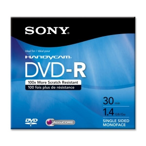 DMR30R1H - Sony dvd-R Media - 1.4GB - 80mm Mini - 1 Pack Jewel Case
