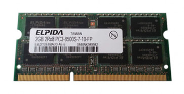 EBJ21UE8BAU0-AE-E - Elpida 2GB DDR3-1066MHz PC3-8500 non-ECC Unbuffered CL7 204-Pin SoDimm 1.35V Low Voltage Dual Rank Memory Module