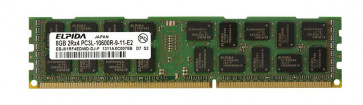 EBJ81RF4EDWD-DJ-F - Elpida 8GB DDR3-1333MHz PC3-10600 ECC Registered CL9 240-Pin DIMM 1.35V Low Voltage Memory Module