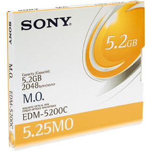 EDM5200CWW - Sony 5.25 Magneto Optical Media - Rewritable - 5.2GB - 8x