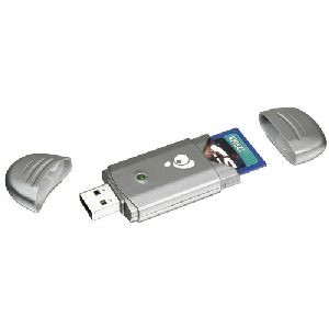 GFR202SD - Iogear Universal Memory Drive High Speed USB 2.0 Memory Card Reader/Writer 2-in-1 - Secure Digital (SD) Card MultiMediaCard (MMC)