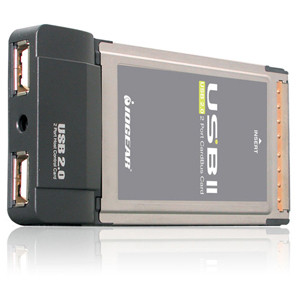 GPU202 - Iogear GPU202 USB PCMCIA CardBus Card - 2 x 4-pin Type A USB 2.0 - Plug-in Module