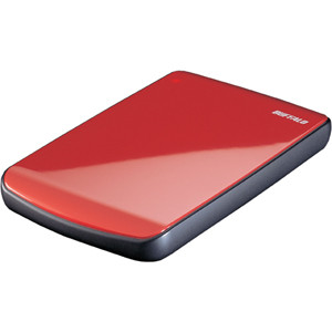 HD-PET320U2/R - Buffalo MiniStation Cobalt 320 GB External Hard Drive - Ruby Red - USB 2.0