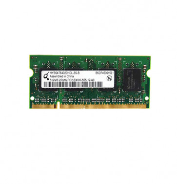 HYS64T64020HDL-3S-B - Qimonda 512MB DDR2-667MHz PC2-5300 non-ECC Unbuffered CL5 200-Pin SoDimm 1.8V Dual Rank Memory Module