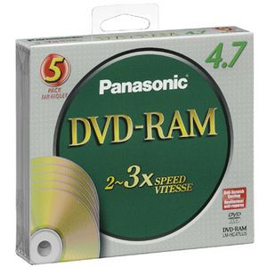LM-HC47LU5 - Panasonic 3x dvd-RAM Media - 4.7GB - 5 Pack