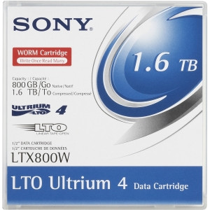 LTX800W/BC - Sony LTX800W LTO Ultrium 4 WORM Data Cartridge with Barcode Labeling - LTO Ultrium - LTO-4 - 800 GB (Native) / 1.60 TB (Compressed)