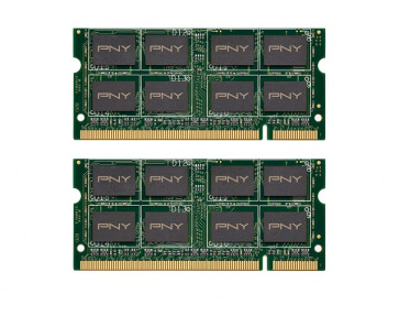 MN4096KD2-667 PNY 4GB Kit (2 X 2GB) PC2-5300 DDR2-667MHz non-ECC Unbuffered CL5 200-Pin SoDimm 1.8V Dual Rank Memory