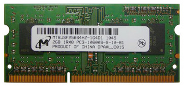 MT8JSF25664HZ-1G4D1 - Micron Technology 2GB DDR3-1333MHz PC3-10600 non-ECC Unbuffered CL9 204-Pin SoDimm 1.35V Low Voltage Memory Module