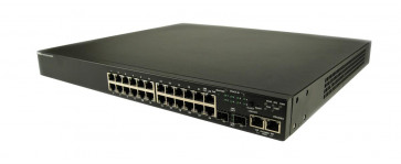 PC3524P - Dell PowerConnect 3524P 24-Port PoE 10/100-Base-T 2 x Gigabit SFP+ 10/100/1000 Manageable Stackable Ethernet Switch Rack-mountable