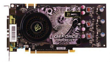 PV-T98G-YDLU - XFX GeForce 9800 GT 512MB DDR3 256-Bit PCI Express 2.0 x16 Dual DVI/ HDTV/ S-Video Out/ HDCP Ready/ SLI Support Video Graphics Card