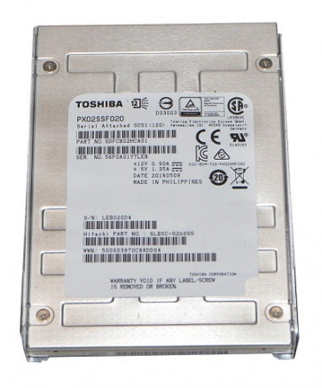 PX02SSF010 - Toshiba 100GB 2.5-inch SAS Phoenix M2+ eMLC Enterprise Write-Intensive 30-DWPD Solid State Drive
