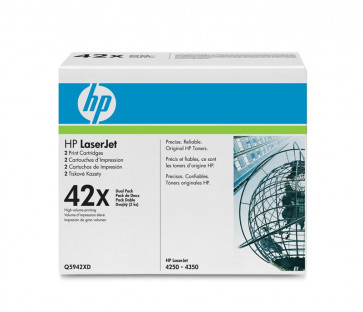Q5942XD - HP 42X Toner Cartridge (2 x Black) for LaserJet 4250/4350 Series Printer