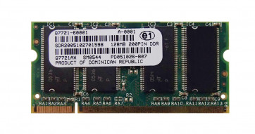 Q7721AX - HP 128MB DDR-266MHz PC2100 non-ECC Unbuffered CL2.5 200-Pin SoDimm 2.5V Memory Module
