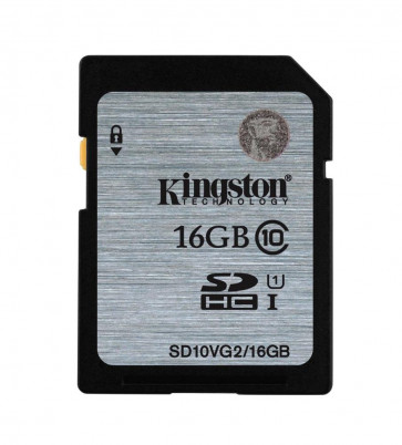 SD10VG2/16GB - Kingston 16GB Class 10 SDHC UHS-I 45MB/s Read Flash Memory Card